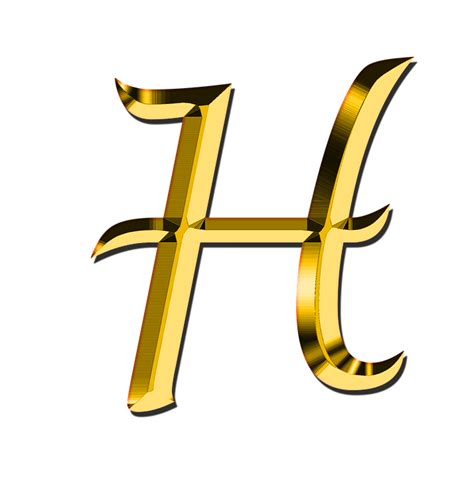 زخرفة حرف h